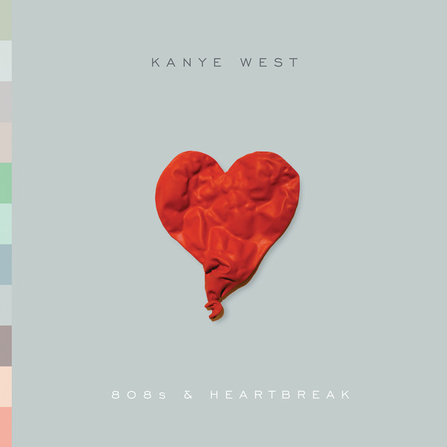 808s & Heartbreak, Kanye West, 2008. The album named after the drum machine built around it β a record that used Auto-Tune vocals and 808 sub-bass as complementary distortion technologies, and redirected pop production for the decade that followed.